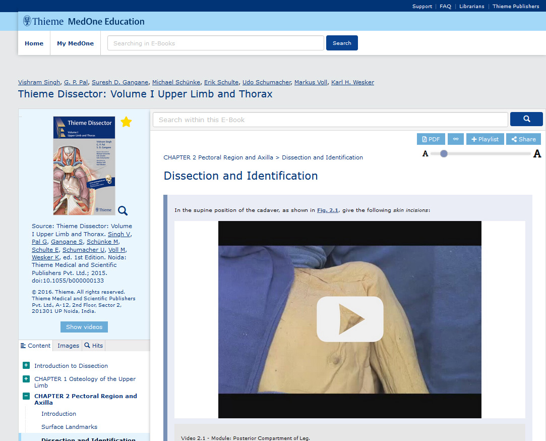 Thieme Dissector Volume 1 - Upper Limb and Thorax
