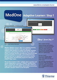 MedOne Adaptive Learner: Step 1 - Flyer