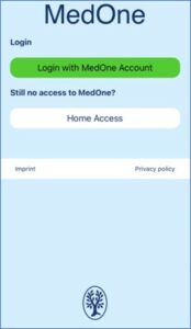 MedOne App Login Page