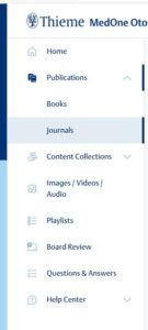Select journals on the left hand nav