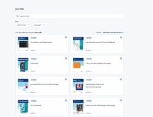 Journals available on MedOne