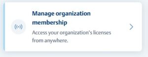 Select Manage organization membership