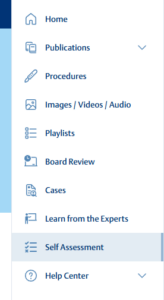 Select self assessment from left hand nav