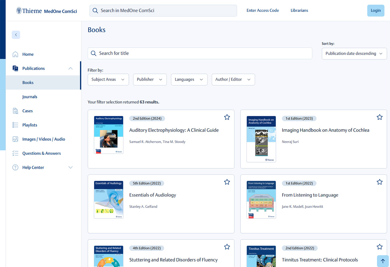 Thieme MedOne ComSci Books Screenshot