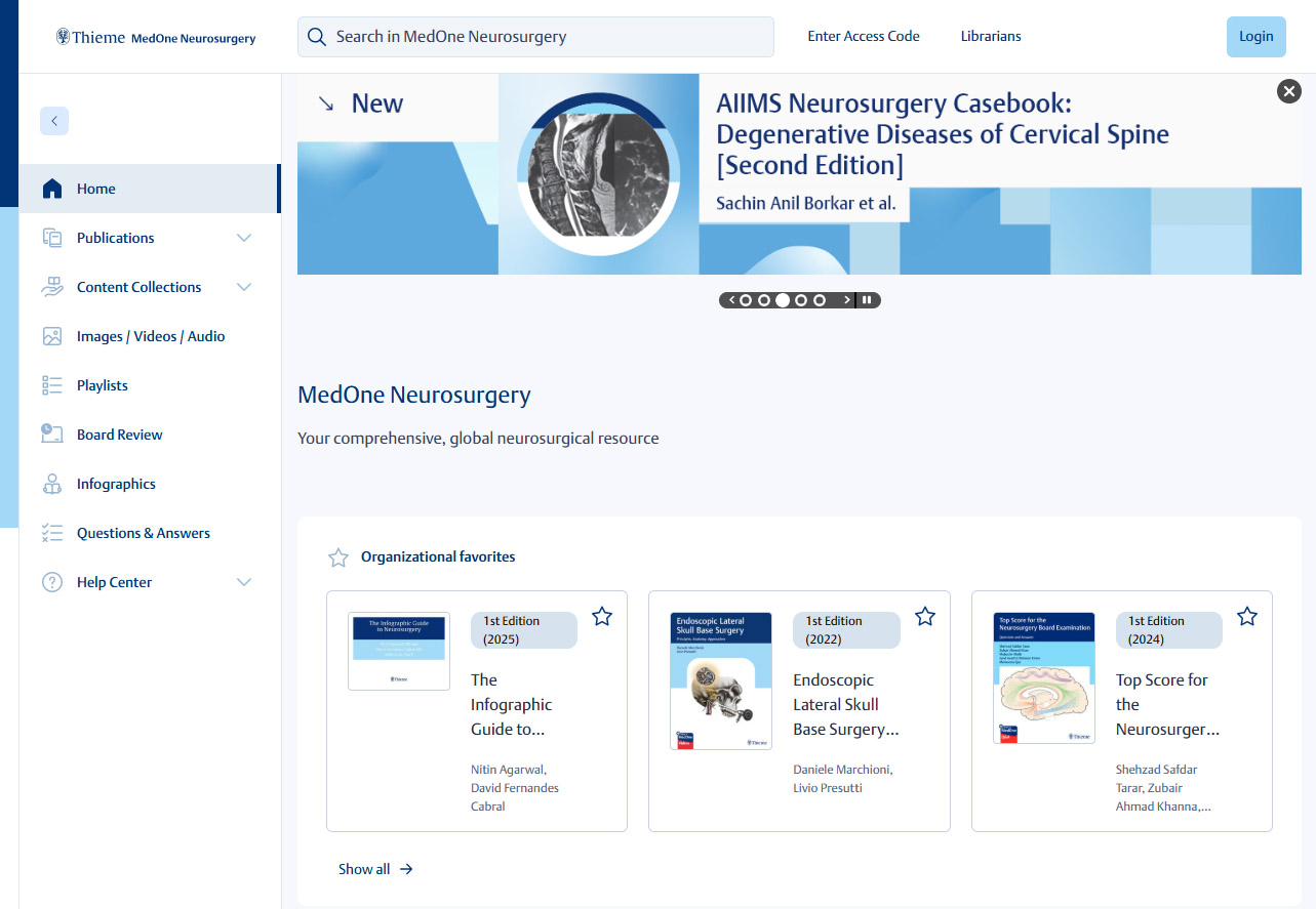 Thieme MedOne Screenshot Home