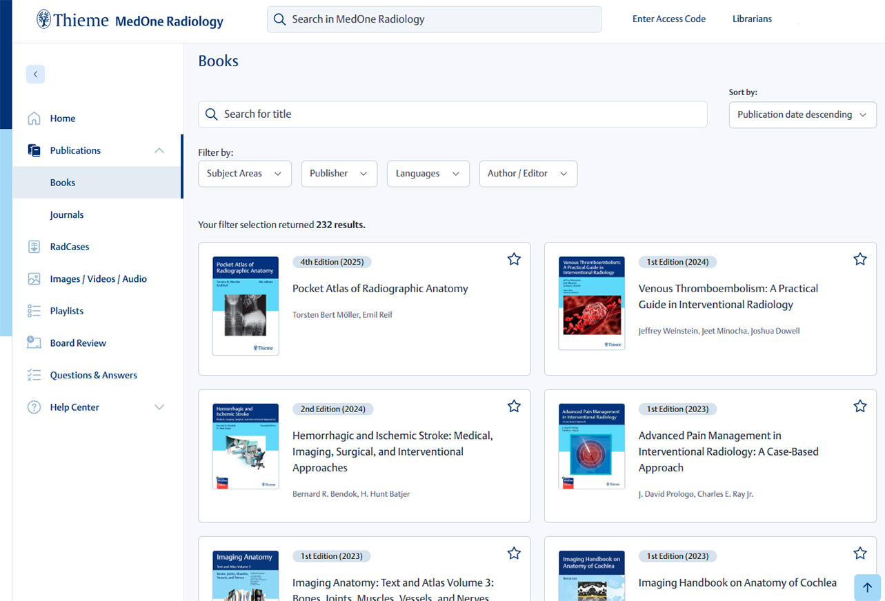 Thieme MedOne Neurosurgery Books Screenshot